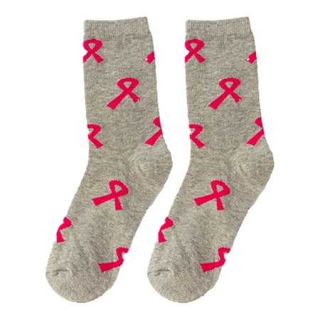 

Qxutpo Socks for Women Unisex Cancer Awareness Theme Printed Mid Calf Casual Socks