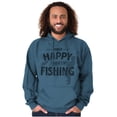 thumbnail image 5 of Fishing Funny Happy Angler Fishermens Hoodie Hooded Sweatshirt Men Brisco Brands S, 5 of 6