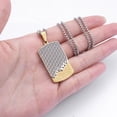 thumbnail image 4 of Iron Saints Men Two Tone Drip Pendant Necklace, Stainless Steel, Men Fashion Steel Pendant, 4 of 6