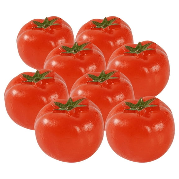 Lifelike Artificial Cherry Tomatoes for Home Decoration Made of PVC Red Color 8pcs