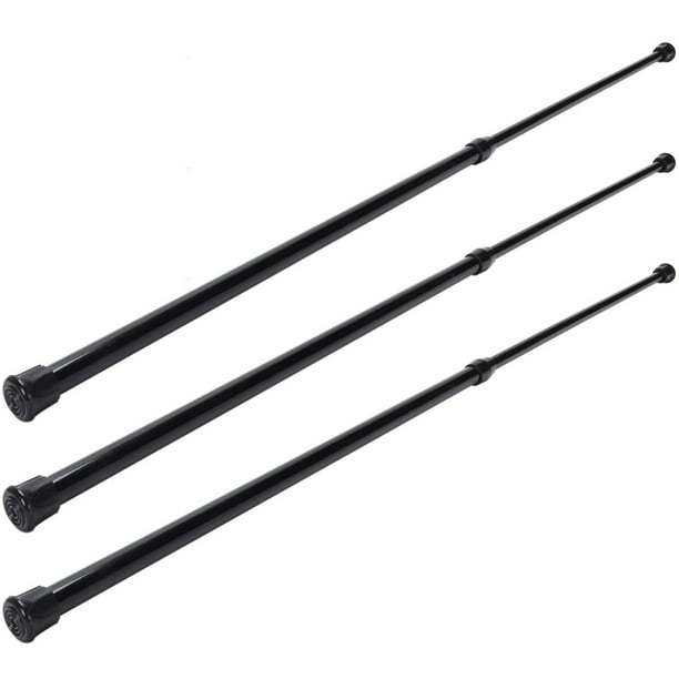 3X Varilla de Tensión TelescóPica para Ventana de Baño TelescóPica con Barra de Cortina Cargada con Resorte, 40-70 cm