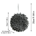 thumbnail image 3 of 2 Pack Fuzzy Chenille Hand Towels Ball, Hanging Hand Towels with Loop for Kitchen Bathroom,Soft Absorbent Hand Bath Towels, 3 of 9