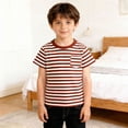thumbnail image 4 of Rhuody Tops For Boys Spring T Shirt Crew Neck Tee Graphic Print Short Sleeve Blouse Soft Daily Wear 11-12 Years Coffee, 4 of 5