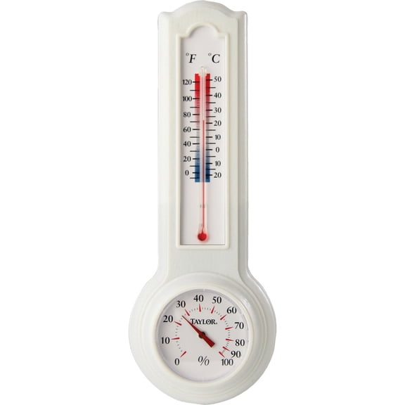 Taylor Vertical Indoor Hygrometer Thermometer - Digital Display - Multicolor