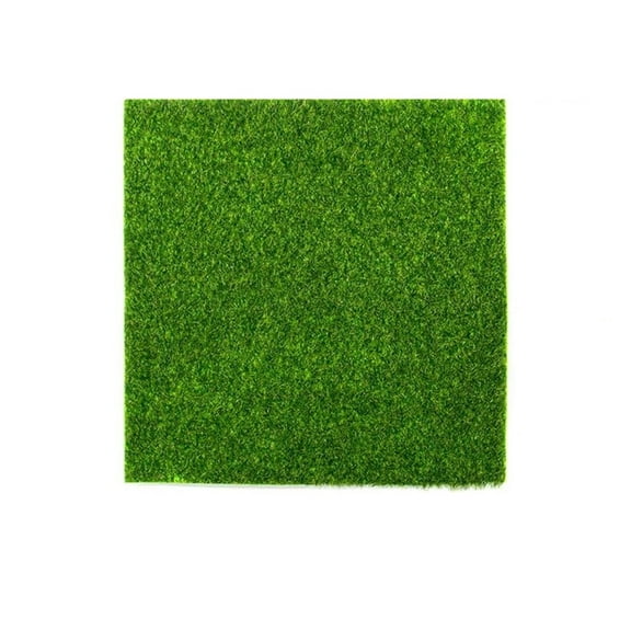 Triani 1Pcs Fake Grass Decor 6''×6'' Miniature Ornament Garden Dollhouse DIY Grass Artificial Garden Grass Lawn for Party Patio Lawn Micro Landscape Decoration(Green)