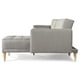 thumbnail image 4 of Sala Modular Doble Chaise Makora Brandon con Memory Foam y Respaldo Ajustable Lino Gris Claro, 4 of 7