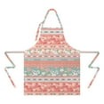 thumbnail image 2 of Pink Pioneer Flower Striped Pattern Apron-Garden Aprons for Women with Pockets-Cotton Linen Waterproof Kitchen Cooking Gardening Aprons Adjustable for Kitchen,Cooking,BBQ and Salon 33x27 Inch, 2 of 7