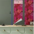 thumbnail image 5 of Ambesonne Rose Pattern Peel & Stick Wallpaper for Home, Flowers Spring Boho, 13"x36", Hot Pink Coral Maroon, 5 of 5