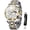 Golden White, variant on Chronograph Watches for Men Plated Golden Blue Dress Luxury Moon Phase Casual Analog Quartz Stainless Steel Business Luminous Date Mens Wrist Watches Reloj Para Hombre