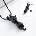 thumbnail image 5 of Collar con colgante de gato Yuxing joyería para colgar cenizas de animales negro 50 cm 10x20 mm, 5 of 5