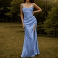 thumbnail image 2 of DHFJKG Summer Formal Dresses For Women Sexy Silk Satin Maxi Dress Spaghetti Strap Push Up Corset Evening Party Side Slit Wedding Guest Dress Trendy Dresses, 2 of 5