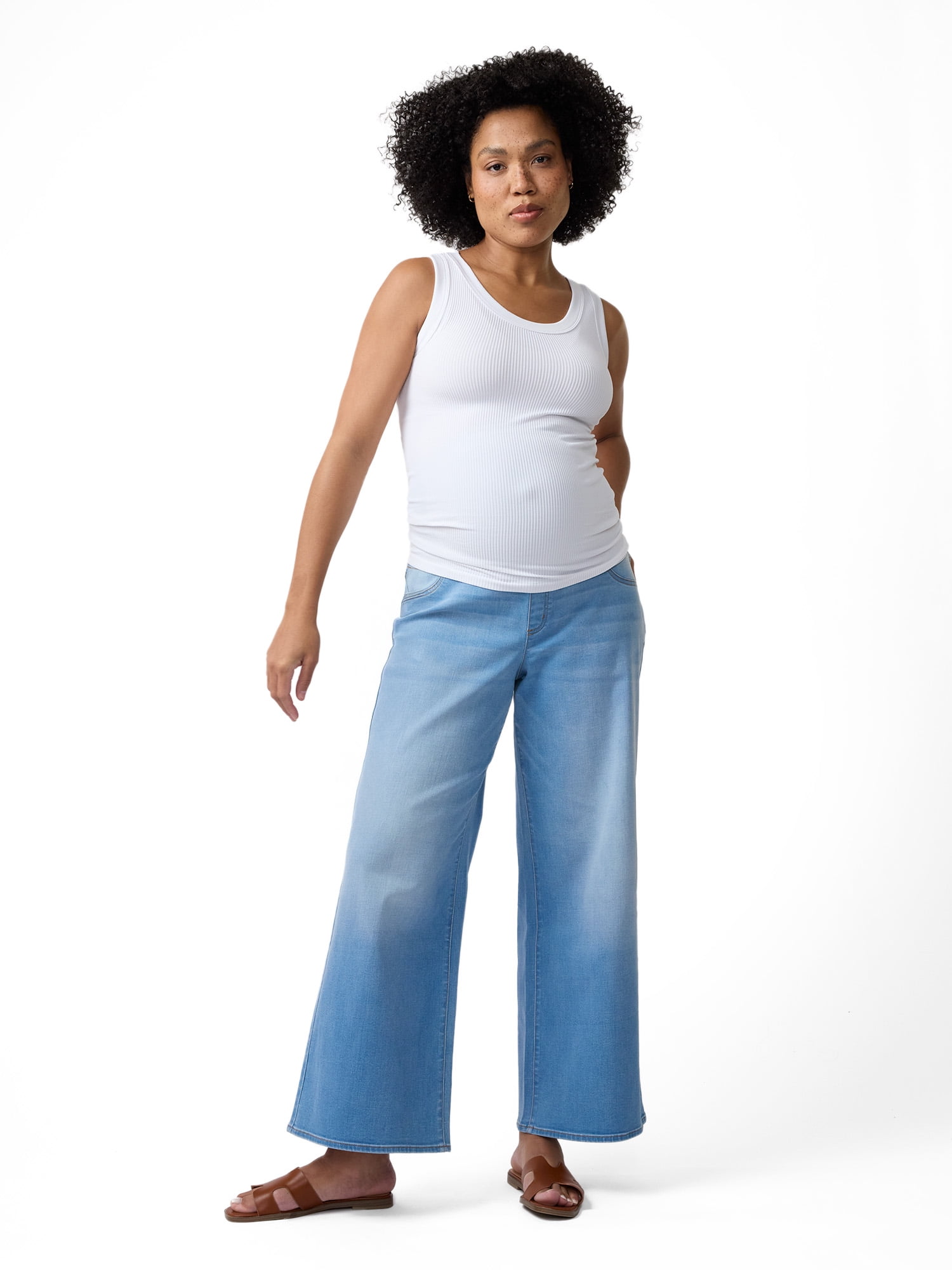 Ingrid & Isabel For Every Belly Maternity Wide Leg Jeans, Size S-XXL