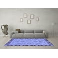 thumbnail image 3 of Ahgly Company Machine Washable Indoor Rectangle Oriental Blue Traditional Area Rugs, 7' x 9', 3 of 4