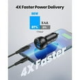 thumbnail image 3 of INIU Car Charger Rápido para Auto, Adaptador para Auto de 66W con Puertos Duales [USB C+USB a] para iPhone iPad Samsung, Negro, 3 of 8