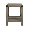 thumbnail image 4 of Walker Edison Table d'Appoint en Métal X Bois Rustique - Gris Lavé, 4 of 10