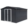 thumbnail image 5 of Metal garden sheds 10ftx8ft outdoor storage sheds Dark-grey, 5 of 5
