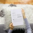 thumbnail image 3 of PiccoCasa Shaggy Faux Fur Throw Pillow Cover, 18"x18" Cushion Cover Cases for Sofa Couch Pearl White, 3 of 8