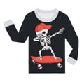 thumbnail image 4 of Enyan Boys Halloween Pajamas 2T 3T 4T 5T 6T 7T Toddler Kid Cotttn Skeleton Sleepwear Set Little Boys Nightwear Pjs, 4 of 5
