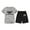 Grey, variant on MUXiin Girls Outfits Size 7 Bow Short Sleeve Tee and Shorts Crewneck Fashion Streetwear 2-Piece Set Preppy Clothes for 4-5 Years