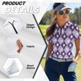 thumbnail image 6 of Binienty Diamond Golf Husband Wife Matching Shirts Relaxed Short Sleeve Couples Matching Golf Shirts for Golf Running Sports ,Classic Fit Quarter Zip Pullover, 6 of 7