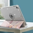 thumbnail image 3 of Dteck Compatible with iPad 8th Generation / iPad 7th Generation Case, iPad 10.2 Inch Cases with Pencil Holder, Flip Smart Case Trifold Stand Glitter Clear Back Cover,11 Pink Marble, 3 of 4