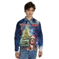 thumbnail image 4 of Merry Christmas and Happy New Year Santa Australian Shepherd Holiday Xmas Winter All Over Print 3D Baseball Jacket Aussie Dog Lover Gifts Bomber Jacket Softball - 00024, 4 of 6