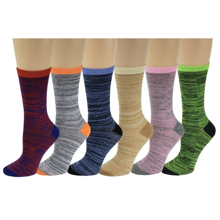 

Sumona 6 Pairs Women Colorful Fancy Messy Design Novelty Crew Socks