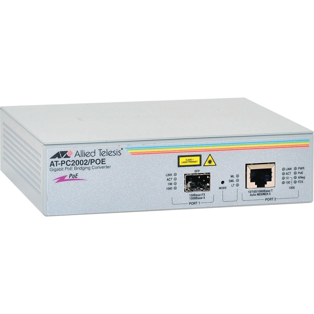 Allied Telesis AT-PC2002//POE Plus Gigabit Fiber Media Bridging Converter
