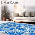 thumbnail image 2 of ODIKA 2'x3' Machine Washable Non-Slip Area Rug, Retro Ticket Stub Mosaic for Fans High Traffic Rug, Blue, 671253, 2 of 7