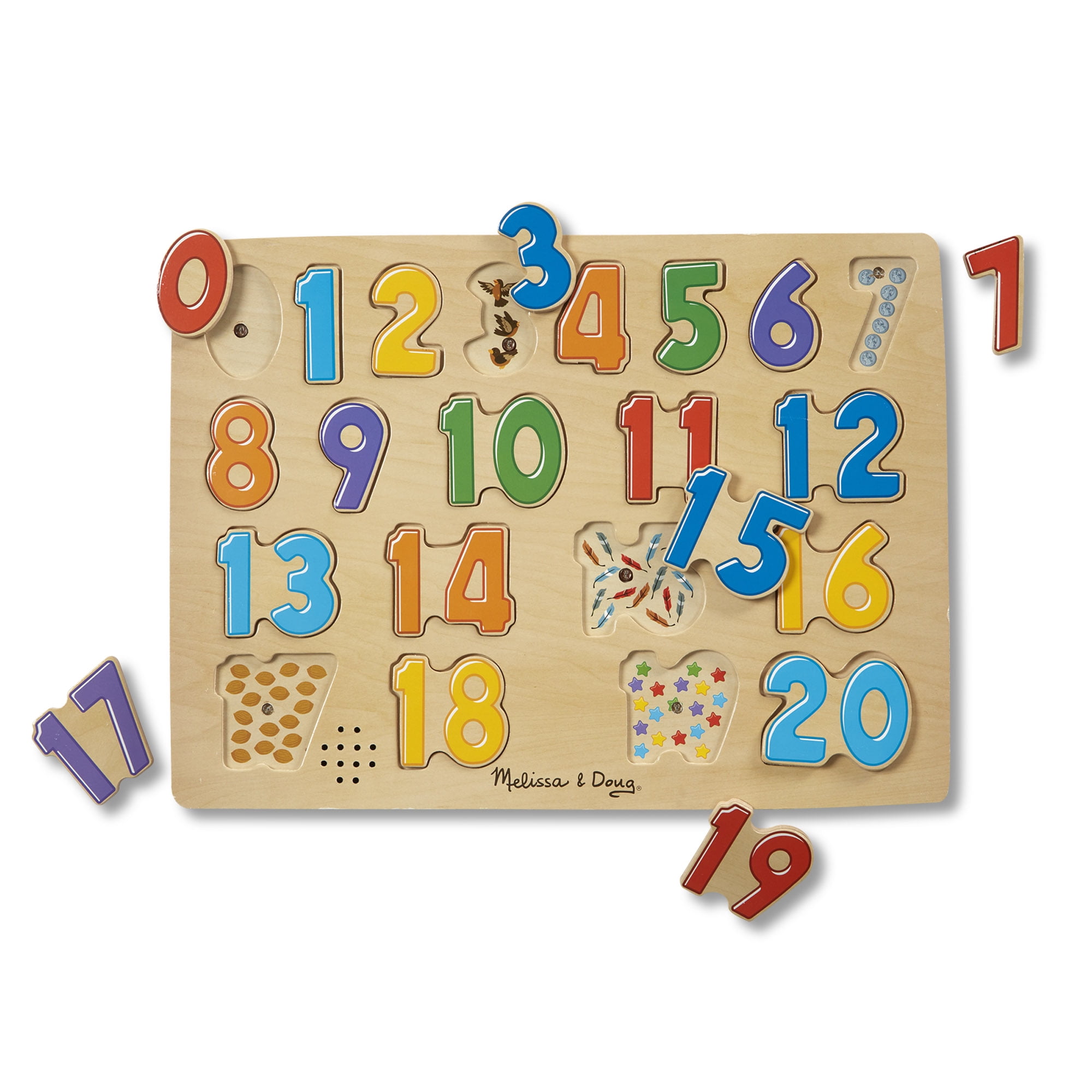 Imagination Generation Professor Poplar’s Wooden Numbers Puzzle Board Learn to Count with Colorful Chunky Numbers SG_B0161IWROG_US