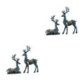 thumbnail image 2 of Advancent 2pcs Reindeer Figurines Resin Deer Statues Decoration Gift for Home en Type1 NO1, 2 of 4