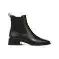 thumbnail image 3 of SAM EDELMAN Womens Black Goring Thelma Square Toe Block Heel Leather Booties 7.5 M, 3 of 4