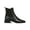 Black, variant on Sam Edelman Womens Thelma Leather Square Toe Ankle Boots