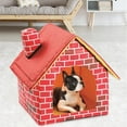 thumbnail image 4 of Maison de Chien Portable Pliable Hiver Chaud Lit d'Animal de Compagnie Nid Tente Chat Chiot Chenil, 4 of 5