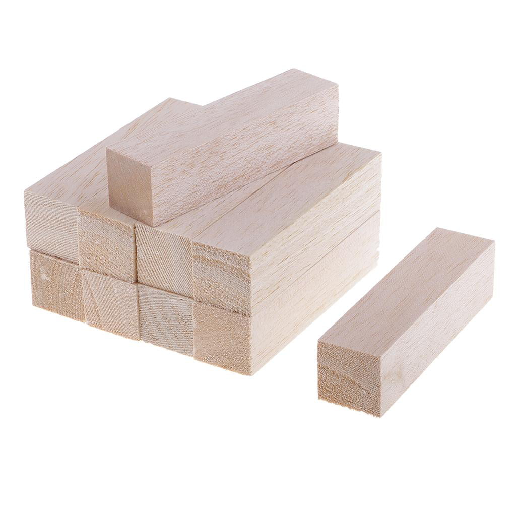 10 Pieces 120mm Large Carving Blocks wood Carving Balsa Block for Kids  Scratch Model Building, Architectural Prototyping, 10pcs 120mm 