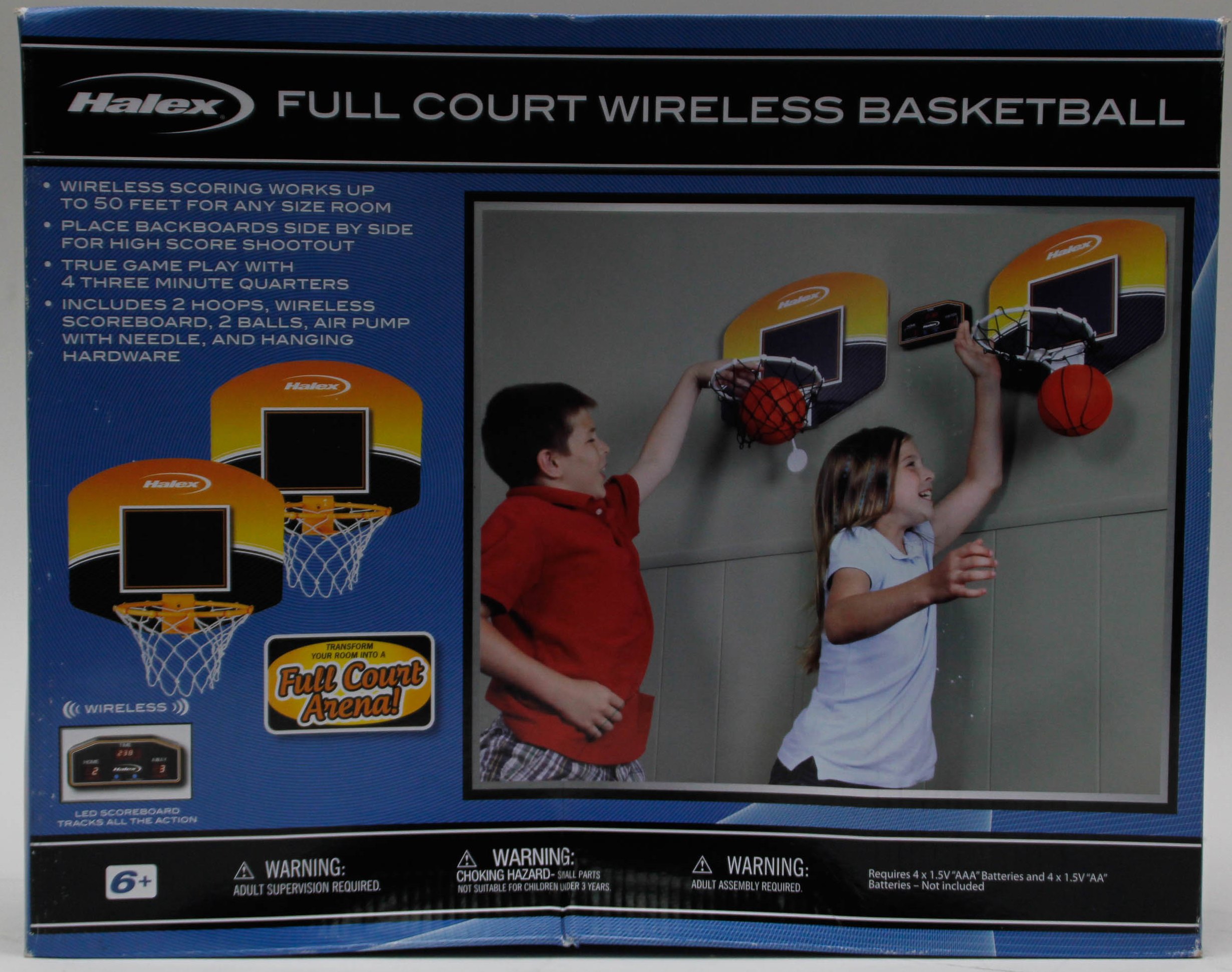 Halex Kids Full Court Wireless Mini Basketball Set W/ Wireless