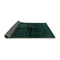 thumbnail image 2 of Ahgly Company Indoor Square Abstract Turquoise Blue Modern Area Rugs, 7' Square, 2 of 4