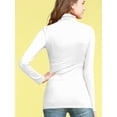 thumbnail image 4 of Made by Johnny Women's Long Sleeve Ribbed Turtleneck Pullover Sweater L WHITE, 4 of 6