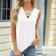 thumbnail image 2 of GERsome Tank Top for Women Loose Fit Sleeveless V Neck Camisole Tops Dressy Casual Eyelet Summer Flowy Shirts Blouse, 2 of 7