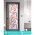 thumbnail image 5 of Window Privacy Film Coral Coastal Stained Glass Window Film Decorative Sun Block Window Cover Summer Beach Nautical Sea Ocean Window Clings Static Adhesive Sticker for Bathroom 19.6"x39.3", 5 of 7