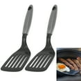 thumbnail image 2 of 2 Pc Nylon Turner Slotted Heat Resistant Kitchen Utensil Spatula Flipper 10.5", 2 of 3