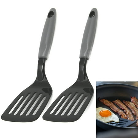 

2 Pc Nylon Turner Slotted Heat Resistant Kitchen Utensil Spatula Flipper 10.5