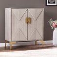 thumbnail image 3 of SEI Furniture Lantara Modern Storage Cabinet in Gray Washed/Gold, 3 of 3