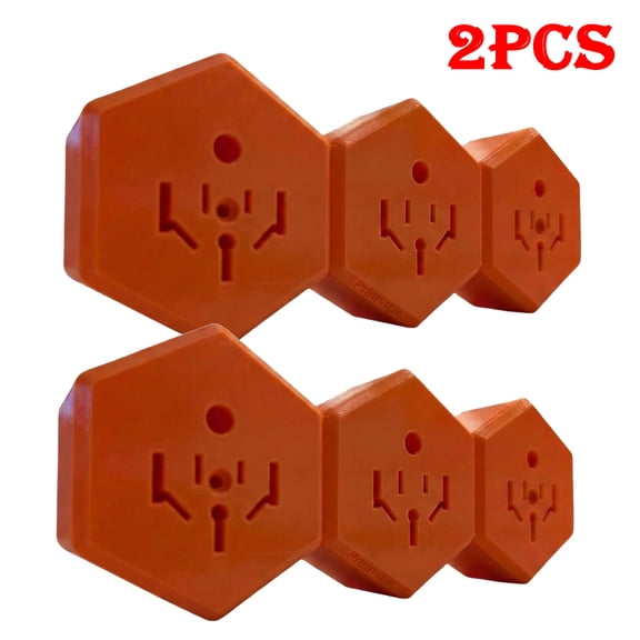 2 Pack RV Plug Universal Wall Mount - Holder & Adapter Storage for 50A, 30A, 15A Plugs, Heavy-Duty RV Camping Accessory Orange