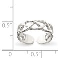 thumbnail image 2 of 925 Sterling Silver Réglable Orteil Anneau Ouvert Midi, 2 of 6
