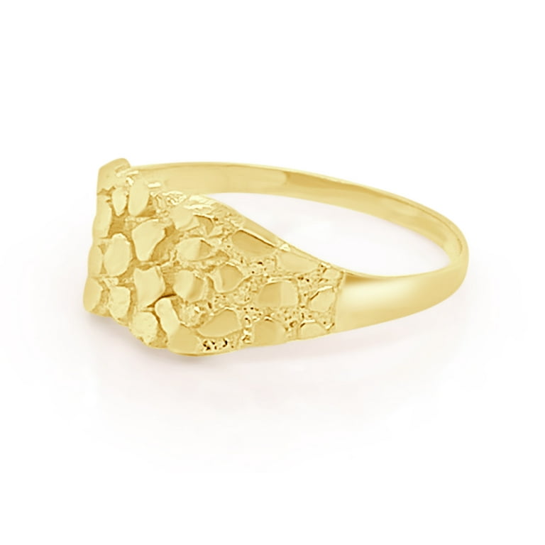 Ladies gold nugget on sale ring