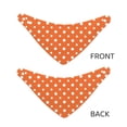 thumbnail image 3 of Naloa Orange And White Polka Dot Dog Bandana Large and Small-Dog Scarf Bib Handkerchief Accessories for Dogs and Cats(S-L)-Large, 3 of 5