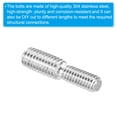 thumbnail image 4 of Uxcell M4*M5*20mm Double End Threaded Stud Screw Bolt, 5 Pack 304 Stainless, 4 of 5
