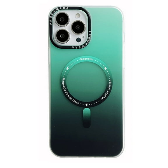 Allytech iPhone 13 Case, Compatible with Magsafe Wireless Charging Color Gradient Design Slim Anti-scratch Shockproof Shell Cover for Apple iPhone 13 6.1" - Green
