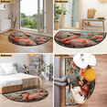 thumbnail image 7 of CURLYOOT Flamingo Jungle Half Round Door Mat 24'' x 36'', Indoor Outdoor Entrance Rug, Semi Circular Area Rug, Non Slip Washable Absorbent Doormat, Laundry Room Rug, 7 of 7